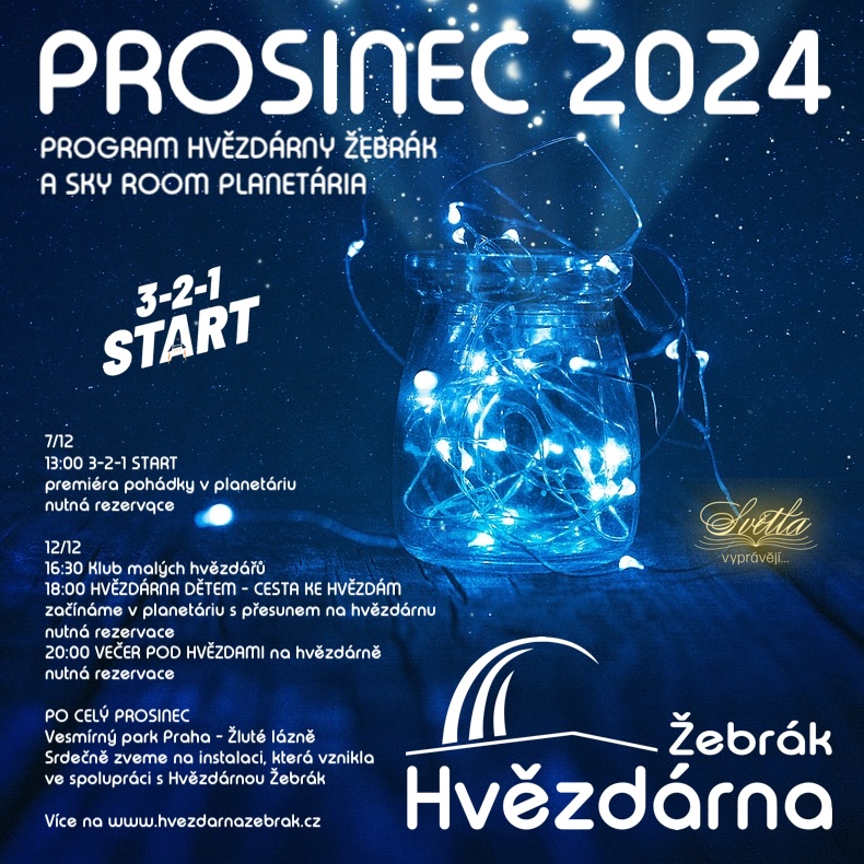 Prosincový program Hvězdárny Žebrák nabídne i novou pohádku v planetáriu